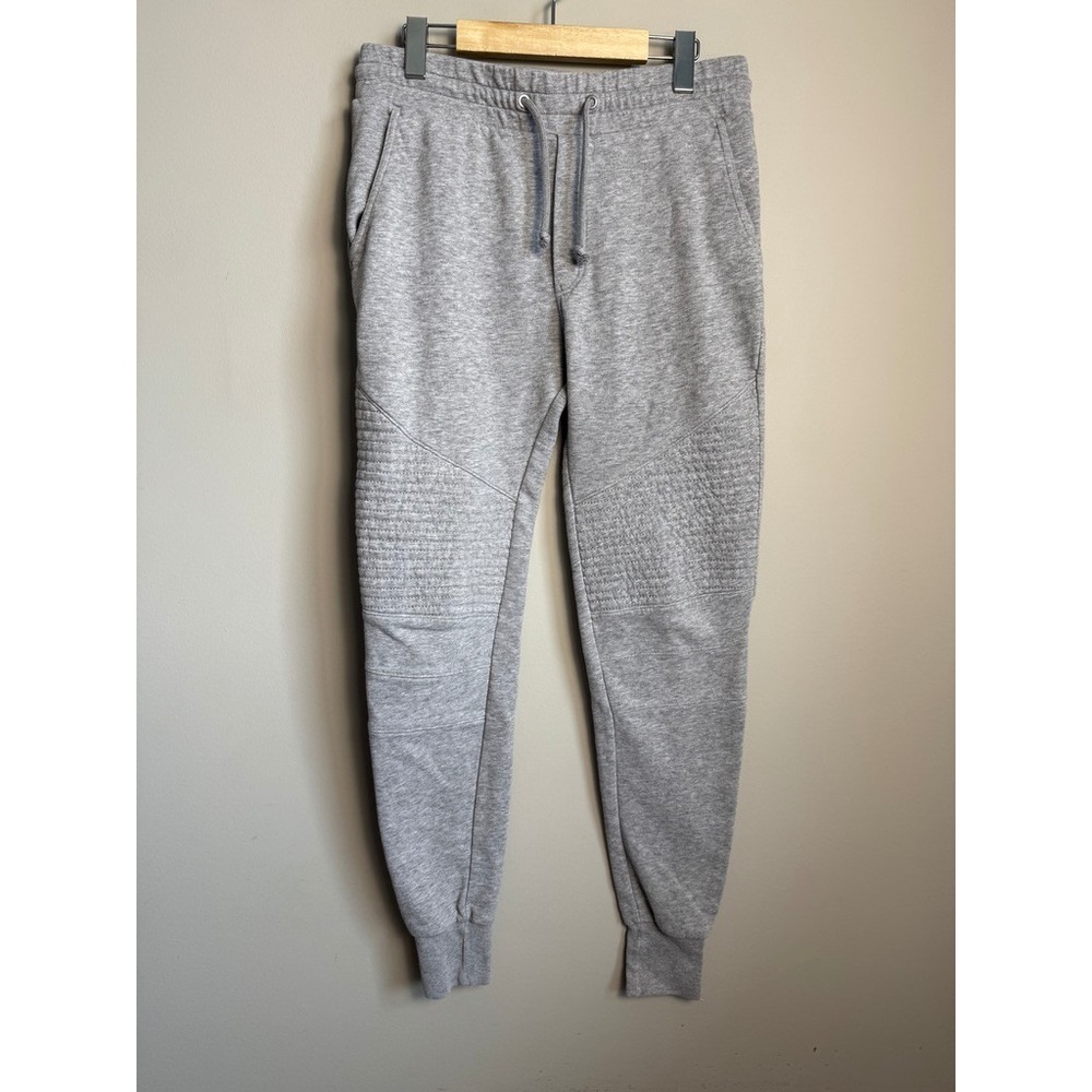 HM Divided Moto Jogger Pants‎ Heather Gray Biker Sweatpants Mens Size S Grunge